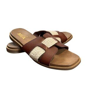 MIA Kids Brown/Cream Elayney Slip-on Sandal Size 3